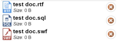 rtf, sql, swf icons